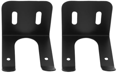 Healeved 2pcs Garage Shelves Shelf Shelving Brackets Heavy Duty Metal Wall Hooks for Garage Garden Hanger Garden Tool Holder Wall Mount Blower Rack Holder Hanging Hook Black