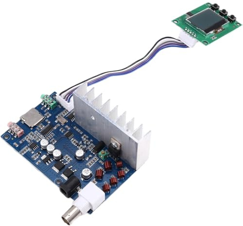Fegtrtyoa Kit Fai da Te per Trasmettitore FM 5W 76M-108MHz 7W Max Stereo PLL Frequenza di Potenza Volume Regolabile + Display LCD