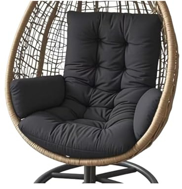 Generico Cuscino per Poltrona Sospesa Esterno in Poliestere Impermeabile, Imbottitura PP Cotton Alta Densità, Seduta Ergonomica per Altalena e Giardino, Ricambio Universale,Navy Blue