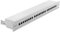 deleyCON CAT6a Panneau de Brassage 24 Port Bureau 19 Pouces Le Montage en Rack Assemblage du Serveur 24x RJ45 Blindé TIA568A TIA568B - Gris Clair