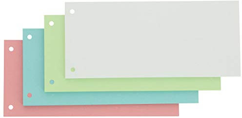 Oxford Trennstreifen, aus Karton, gelocht, 190 g/m², 4 Farben, 100 Stück