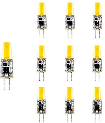 TECNOLUX EURO Lámpara Bombilla LED G4 3W COB 220V 3000 K luz Amaria (10-Unidades) Regulable