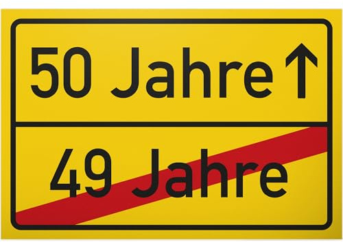 DankeDir! 50 Jahre (49 Jahre vorbei) - Schild Geschenk 50. Geburtstag Geschenkidee Geburtstagsgeschenk Fünzigsten Geburtstagsdeko Partydeko Party Zubehör Geburtstagskarte