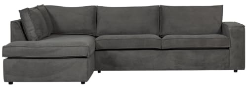 WOOOD Thomas Eckbank Ribcord Links Dunkelgrau | 0