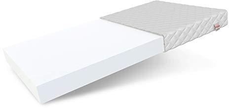 FDM BRESSO Schaumstoffmatratze 120 x 200 cm Polyurethanschaum Matratze Härtegrade H3 (Mittelhart) Höhe 10 cm Zweiseitig Abnehmbarer Bezug Waschbar
