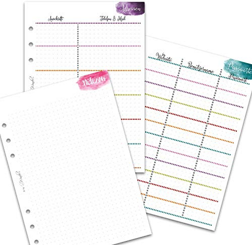 SinnWunder/Ringplaner-Notiz-Set / 50 Blatt/Din A5 / LetteringSinn