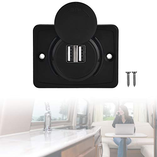 Chargeur USB Voiture 12V Encastrable, Double Port USB 3.1A, Étanche avec LED, pour Camping Car Bateau Marine