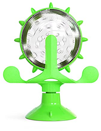 GEQIAN Distributeur de friandises pour animaux de compagnie - Moulin à vent rotatif - Distributeur de friandises pour chat et chien