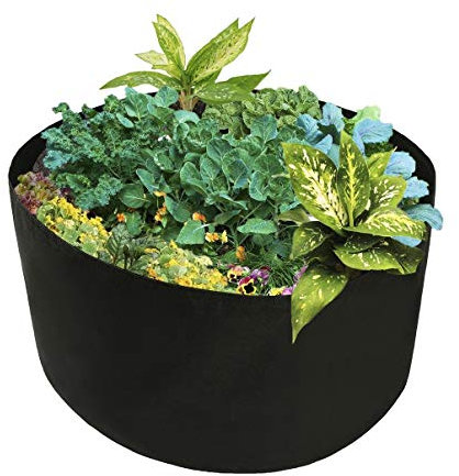 HUIKJI Grand sac de plantation surélevé en tissu résistant pour plantes, légumes, fleurs, herbes et plantes - 450 litres
