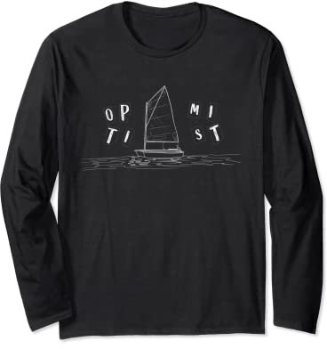 Optimist Segelboot Dinghy Opti Segeln Grafik Langarmshirt