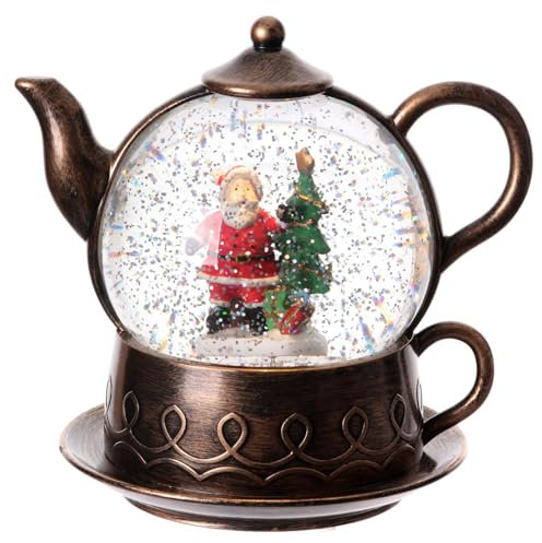Holyart Teiera Babbo Natale Palla di Neve 20x20x15 cm