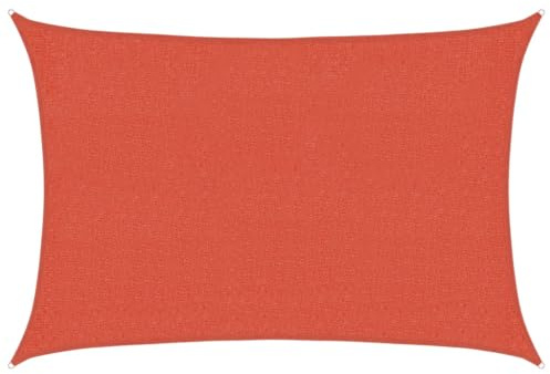 vidaXL Voile d'Ombrage Protection Voile Solaire Voile de Parasol Anti UV Jardin Patio Terrasse Balcon Extérieur 160 g/m² Terre Cuite 2x3 m PEHD