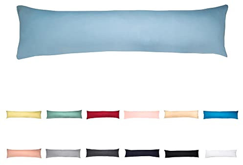 livessa Seitenschläferkissen mit Bezug 40 x 145 cm -Schwangerschaftskissen/Pregnancy Pillow/Stillkissen mit Kissenbezug aus%100 Baumwolle, Verdeckter Reißverschluss an der Langen Seite