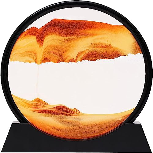 RCQD Sablier Decoratif Cadre Sable Mouvant 3D art du en mouvement Peinture de Qui Coule Convient pour Kits de pour Enfants Cadeaux (Or,7)