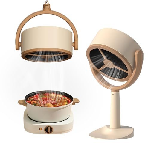 Desktop Range Hood with 2 Filter Cotton, 2 Wind Speeds Angle Adjustable USB Mini Extractor Hood, Kitchen Hood Desktop Cooker Hood For Camping BBQ Hot Pot, Plug and Play (Range Hood)