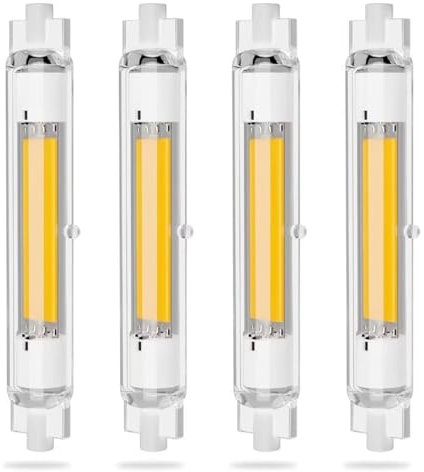 R7S LED 118mm Dimmbar Lampen, 30W R7S LED 118mm COB Glühbirne Ersatz für J118 200W 300W Halogenlampen, LED Leuchtmittel, Naturweiß 4000K, 3000LM, kein Flackern, 360°Strahlbeleuchtung, 4er Pack