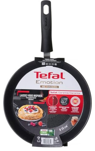 Tefal Sartén para Crepes E3003804 Negro Acero Inoxidable Aluminio Ø 25 cm