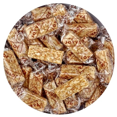 Sesame Crunch Bars, 2 Pound Bulk Bag, Individually Wrapped Honey Candy Bars, The Hampton Popcorn & Candy Company