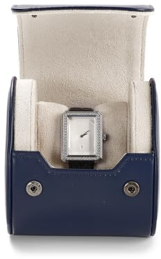 Oirlv Uhrenrolle Uhrenbox | Für Luxus PU Leder Geschenkbox Weihnachten Jubiläum Geburtstag(Dunkelblau)