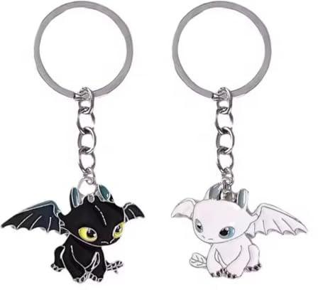 LAKIND Anime Schlüsselanhänger, Kawaii KeychainSchwarz und Weiß, Gifts Niedliche Schlüsselanhänger Geburtstagsgeschenk,Handy Rucksäcken Deko, Geburtstag Weihnachten Kinder Geschenk