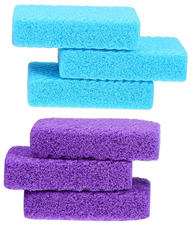 WOONEKY Juego de 6 Piedra Pomez para Pies, Removedor de Callos y Piel Muerta, Exfoliante, Suaviza la Piel, Adecuado para Baño y Viaje Color Aleatorio
