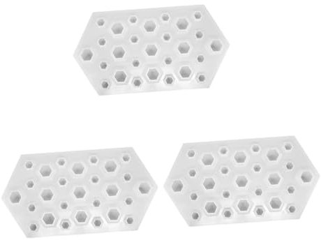 Garneck 3 Piezas Molde De Hielo De Diamante Molde De Helado Bandeja De Helado Bandejas De Hielo De Panal Fabricante De Hielo De Diamante Mini Bandejas Para Cubitos De Hielo Transparent