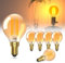 Lamptobe 4W ampoule led e14 blanc chaud 2200K verre ambré 40w égal à Vintage ampoule petit culot à vis G45 à led ampoule filament AC 220-240V,non-dimmable pour l'éclairage décoratif-6pack
