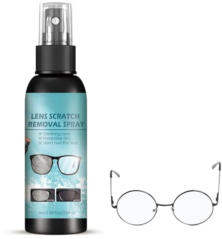 Spray de Eliminación de Arañazos de Lentes,Spray Reparador de Lentes,Líquido de Reparación de Cristales para Lentes,Spray Limpiador de Lentes,Spray de Reparación de Gafas