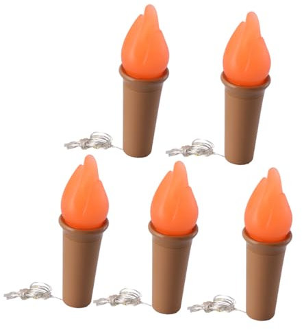 MOBUTOFU Decorative Bottle Stopper String Lights 20 Warm White Led Waterproof Lamps for Bar Party Wine Bottle Decoration 5pcs
