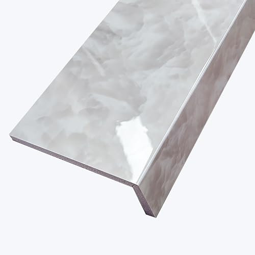 ZIMGOD Window Sill Cover Window Tile Capping Board with Texture, Home Finish Window Ledge Cover Bay for Bedroom, Waterproof Windowsill Replacement Board, Easy to Cuttable(50x25cm(19.6x9.8in))