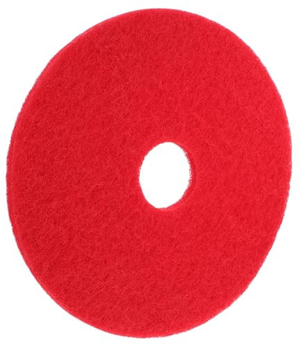 SEWOART 17-inch Red Floor Cleaning Pad for Floor Machines Replaceable Polishing Mat Sturdy Machine Supply Industrial Scrubber Accessory for Home and Commercial Use