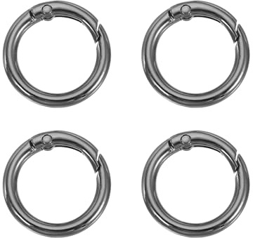 PATIKIL 4 Piezas Anillos De Resorte O Rings 1.1 Pulgada Hebillas Negro