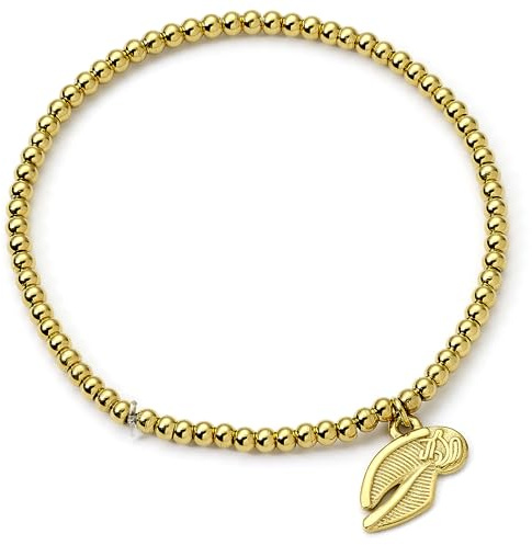 Harry Potter Armband aus Edelstahl, goldener Schnatz mit goldfarbenen Kugeln, Einheitsgröße, Edelstahl, Kein Edelstein