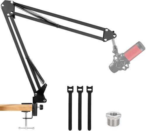 ChromLives Boom Arm Microfono Universale per HyperX QuadCast Compatibile con Rode/Fifine AM8/Blue Yeti/Razer Seiren V3 Mini Braccio Microfono per Gaming, Streaming, Registrazione