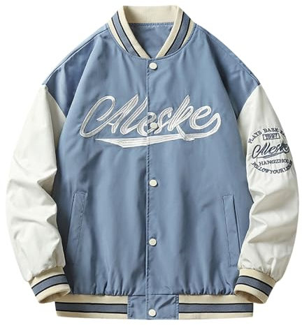 Giubbino Uomo Primavera, Giacca Bomber da Uomo, Elegante Leggero Running Giubbotto Sportiva Casual Giacca Lunga Senza Cappuccio Giacca da Baseball Uomo Giubotto Uomo per Uomo Ragazzo Primavera
