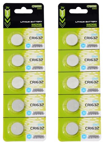VIVIWI Pack Of 10/5pcs CR1620/CR1632/CR1616 3V Lithium Button Cell Batteries Long Last Power Battery For Remotes And Toy