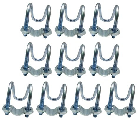 LfrXtra 10 morsetti a croce per tubi, bulloni a doppia vite, connettori orizzontali verticali per tubi in acciaio e metallo, fissatori