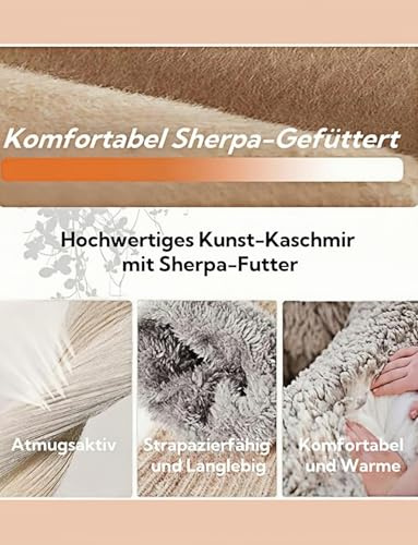 LuminBlaze Handschuhe Damen Winter Thermo Warme Touchsreen Handschuhe mit Dicke Winddicht Fleece Elastische für Skifahren Radfahren Doppelschicht Sherpa Geschenk für Frauen