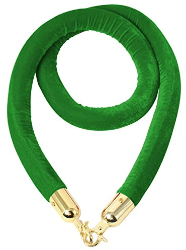 KRXSOBNV, Noyau de Coton de Corde de Poteau Industriel, Corde de barrière de sécurité Suspendue for Le contrôle des foules de fête sur Tapis Rouge,Cordes de Garde-Corps(Green,Length 2.2M/7.2Ft/86.6I