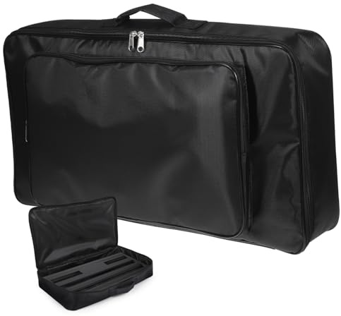 ARTSEWPLY Sacoche Pédalier Guitare Effet avec Fermeture Éclair Tissu Nylon Résistant et Poignée Antidérapante Étui de Rangement Portable pour Guitaristes et Claviéristes Sac Bandoulière