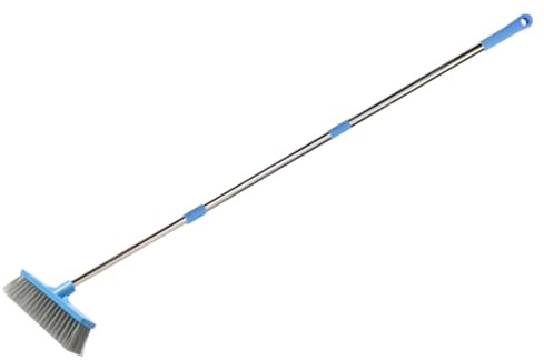 VALICLUD Cepillo Para Fregar El Suelo De Baño Mango Largo, Cerdas Duras Resistentes, Plástico Duradero, Limpieza Profunda Sin Agacharse, Para Baño y Ducha, Ahorro De Espacio Orificio Para Colgar