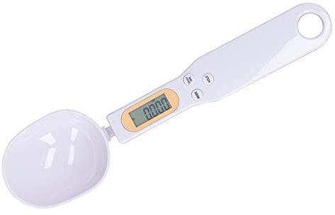 ZJchao Báscula de Cuchara Digital, Cuchara Medidora Digital, Pantalla LCD de 500 G, Precisión de 0,1 G para Granos de café, Leche en Polvo, Cosméticos, con Diseño Mini Portátil para