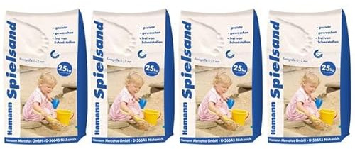 Hamann Spielsand Classic 100 kg Sack - Qualitäts Quarzsand - gesiebt - frei von Schadstoffen - gewaschen