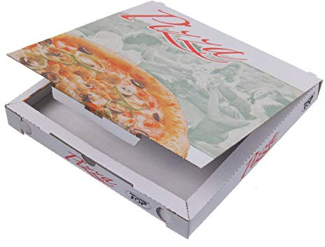 150-200 Pizzakartons Pizzaschachteln Pizzabox Modell C Kraft Pizza Style verschiedene Größen zur Auswahl (29x29x3cm 200st)