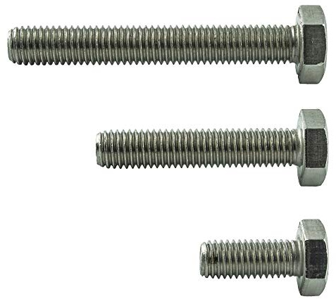 AGBERG - M6 x 16 Sechskantschrauben mit Vollgewinde - Maschinenschrauben [50 Stück] aus Edelstahl A2 V2A, rostfrei - DIN 933 (ISO 4017)