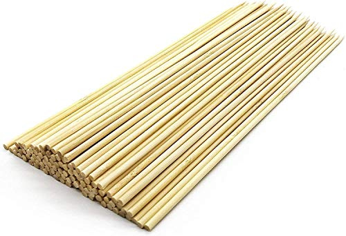 1ABOVE 750 Natural Wooden Skewers for BBQ，Appetizer, Cocktail, Kabob,Fruit and Chocolate Fountain SIZE-250 MM(10INCH) (5)