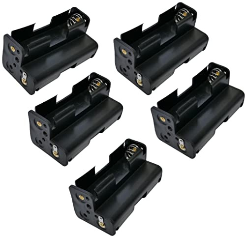 AЕRZETIX - C52718 - Lot de 5 Boîtiers/Porte-Piles/Chargeur/Support pour 3 Piles AA 1.5 V - 58x30x27 mm - en Plastique