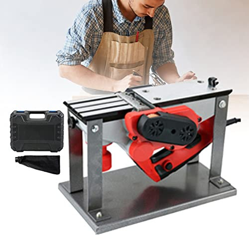 Luckyzl Cepillo Mano Eléctrico Madera Portátil, Cepillo Eléctrico Madera Kit, Potente Motor Totalmente Cobre, para Hogar, Bricolaje Carpintería, Cepilladora Madera con Bolsa Vacío