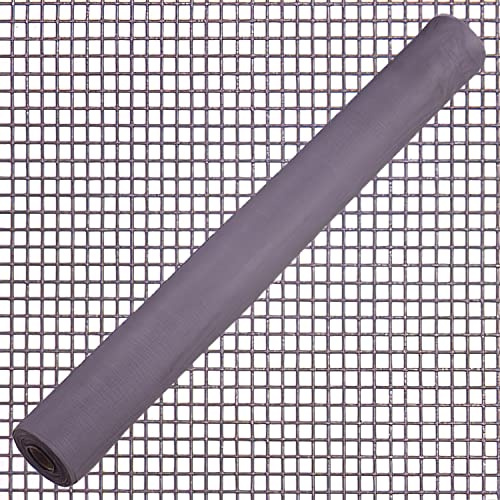 Tissu moustiquaire fibre de verre gris 18 x 16/120 cm. Rouleau de 50 mètres.