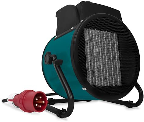 VONROC Heizlüfter energiesparend, Heizungslüfter elektrisch 5000W - Heizung Werkstatt, Hobbyraum, Camping Heizer, Zeltheizung, Heizgebläse für 48m2, 2 Heizstufen und Lüfterfunktion - Dreiphasenstrom